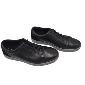 Clarks Men's Kitna Vibe Black Leather Low Top Sneakers Size 10.5